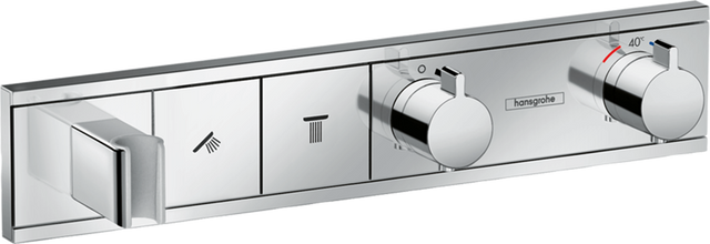 Hansgrohe Rainselect Thermostatic Mixer For Concealed Installation For 2 Outlets - Chrome - 15355000