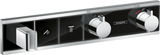 Hansgrohe Rainselect Thermostatic Mixer For Concealed Installation For 2 Outlets - Black/Chrome - 15355600