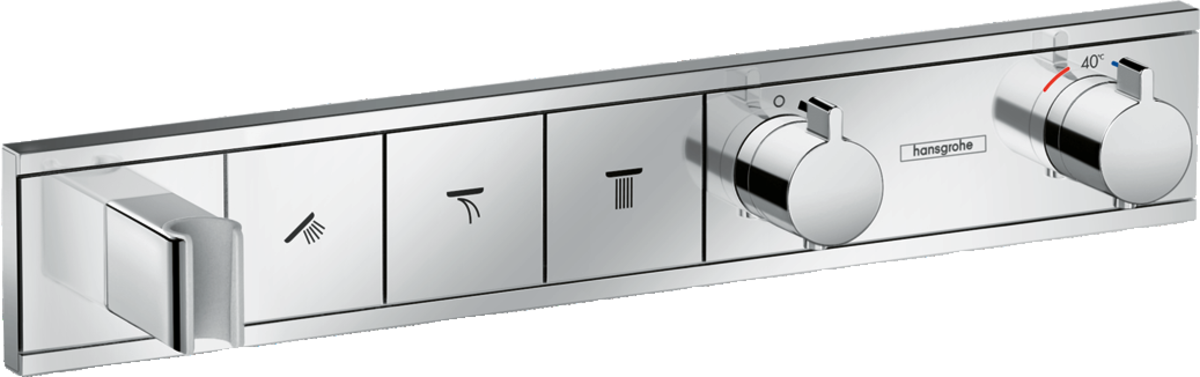 Hansgrohe Rainselect Thermostatic Mixer For Concealed Installation For 3 Outlets - Chrome - 15356000