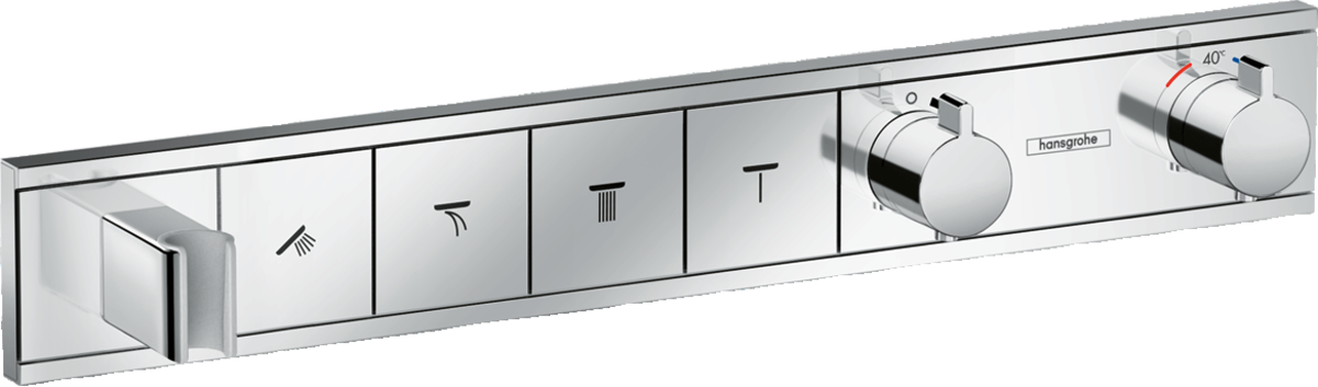 Hansgrohe Rainselect Thermostatic Mixer For Concealed Installation For 4 Outlets - Chrome - 15357000