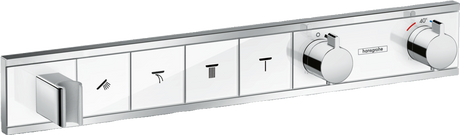 Hansgrohe Rainselect Thermostatic Mixer For Concealed Installation For 4 Outlets - White/Chrome - 15357400