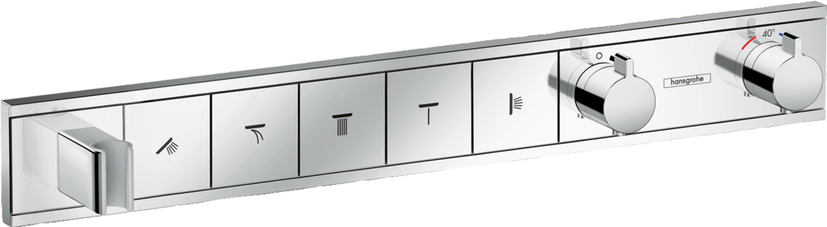 Hansgrohe Rainselect Thermostatic Mixer For Concealed Installation For 5 Outlets - Chrome - 15358000