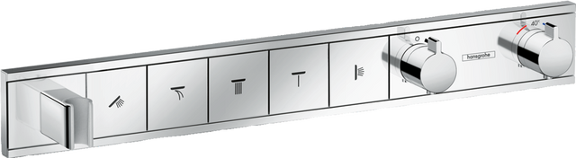 Hansgrohe Rainselect Thermostatic Mixer For Concealed Installation For 5 Outlets - Chrome - 15358000