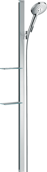 Hansgrohe Raindance Select S Shower Set 120 3jet With Shower Bar 1500mm And Shelves - Chrome - 27646000