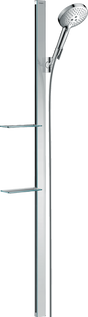 Hansgrohe Raindance Select S Shower Set 120 3jet With Shower Bar 1500mm And Shelves - Chrome - 27646000