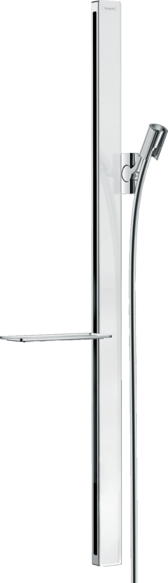 Hansgrohe Unica Shower Rail E 900 mm With Isiflex Shower Hose 1600 mm - White/Chrome - 27640400