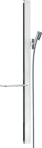 Hansgrohe Unica Shower Rail E 900 mm With Isiflex Shower Hose 1600 mm - White/Chrome - 27640400