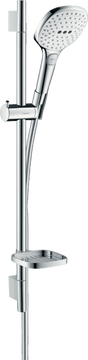 Hansgrohe Raindance Select E Shower Set 120 3jet With Shower Rail 650mm And Soap Dish - White/Chrome - 26620400