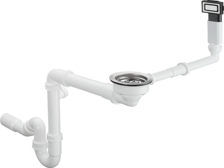 Hansgrohe Manual Waste And Overflow Set For Single Bowl - Stainless Steel - 43921800