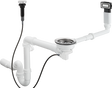 Hansgrohe Automatic Waste And Overflow Set For Single Bowl - Stainless Steel - 43931800