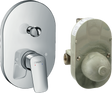 Hansgrohe Logis Manual Bath Mixer Set with chrome single lever and concealed installation body
