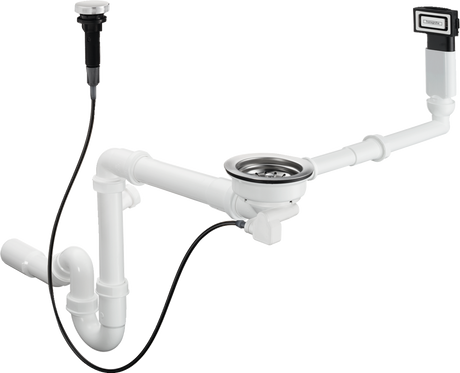Hansgrohe D16-11 Automatic Waste And Overflow Set For Single Bowl Gran