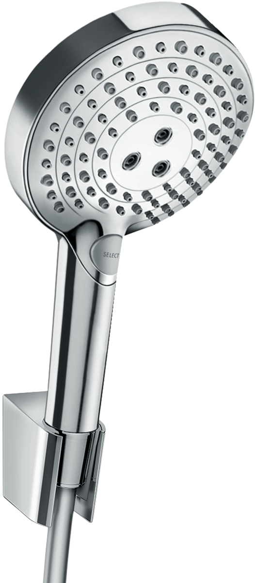 Hansgrohe Raindance Select S Shower Holder Set 120 3jet Powderrain With Shower Hose 1600 mm - Chrome - 27668000