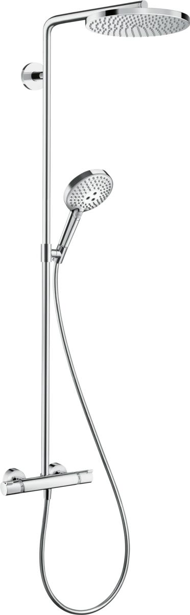 Hansgrohe Raindance Select S Showerpipe 240 1jet Powderrain With Thermostatic Shower Mixer - Chrome - 27633000