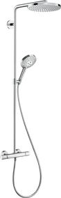 Hansgrohe Raindance Select S Showerpipe 240 1jet Powderrain With Thermostatic Shower Mixer - Chrome - 27633000