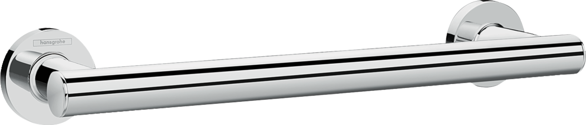 Hansgrohe Logis Universal Grab Rail in chrome finish, 300mm sturdy bathroom safety support bar