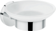 Hansgrohe Logis Universal Soap Dish in chrome with a sleek, corrosion-resistant finish and wall-mounted design