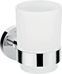 Hansgrohe Logis Universal toothbrush tumbler with chrome holder and white cup for bathroom wall mounting