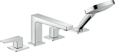 Hansgrohe Metropol 4-hole Rim-mounted Bath Mixer with Lever Handle - Chrome - 32553000