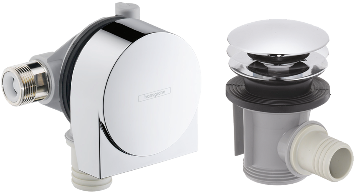 Hansgrohe Exafill Exafill Bathtub Filler And Push Open Waste Set - Chrome - 58129003