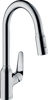 Hansgrohe Focus M42 Single Lever Kitchen Mixer 220 With Pull-out Spray 2 Spray Modes - Chrome - 71800000