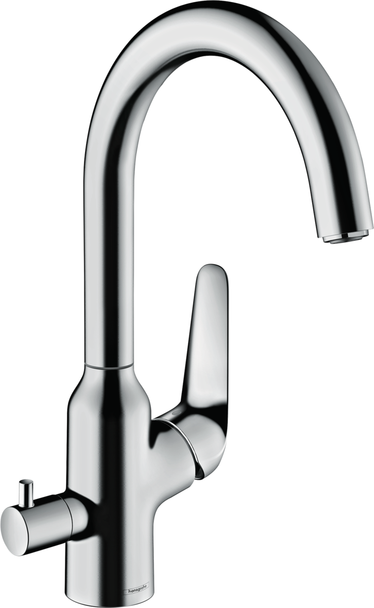 Hansgrohe Focus M42 Single Lever Kitchen Mixer 220 With Shut-off Valve For Additional Appliance, Single Spray Mode - Chrome - 71803000
