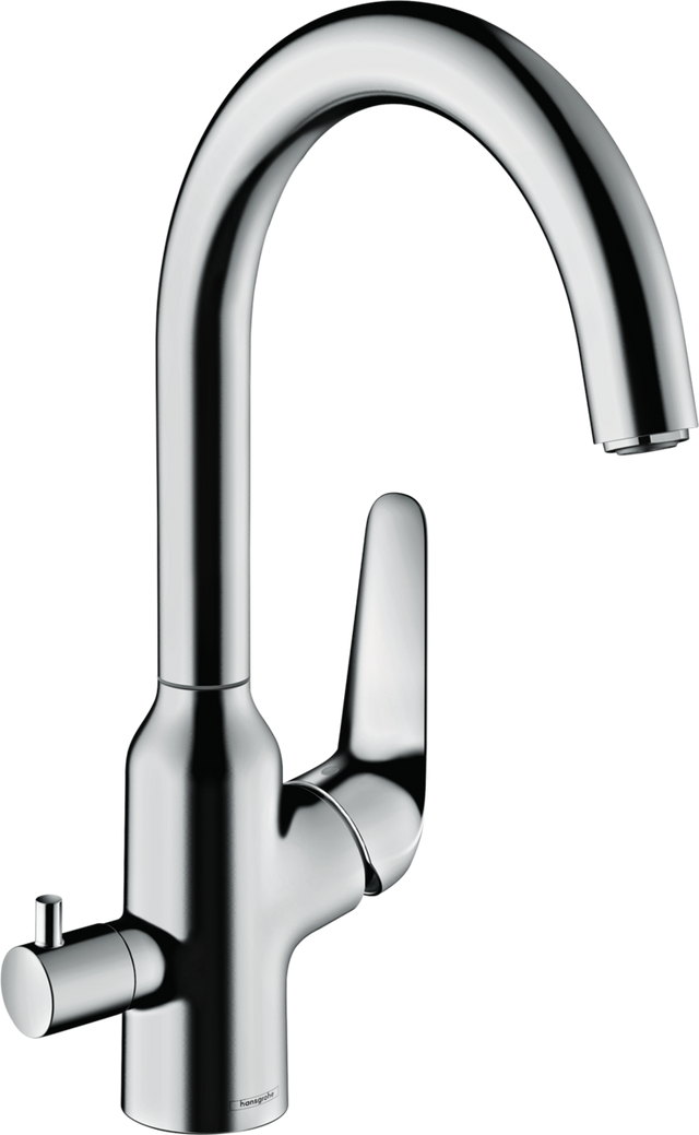 Hansgrohe Focus M42 Single Lever Kitchen Mixer 220 With Shut-off Valve For Additional Appliance, Single Spray Mode - Chrome - 71803000