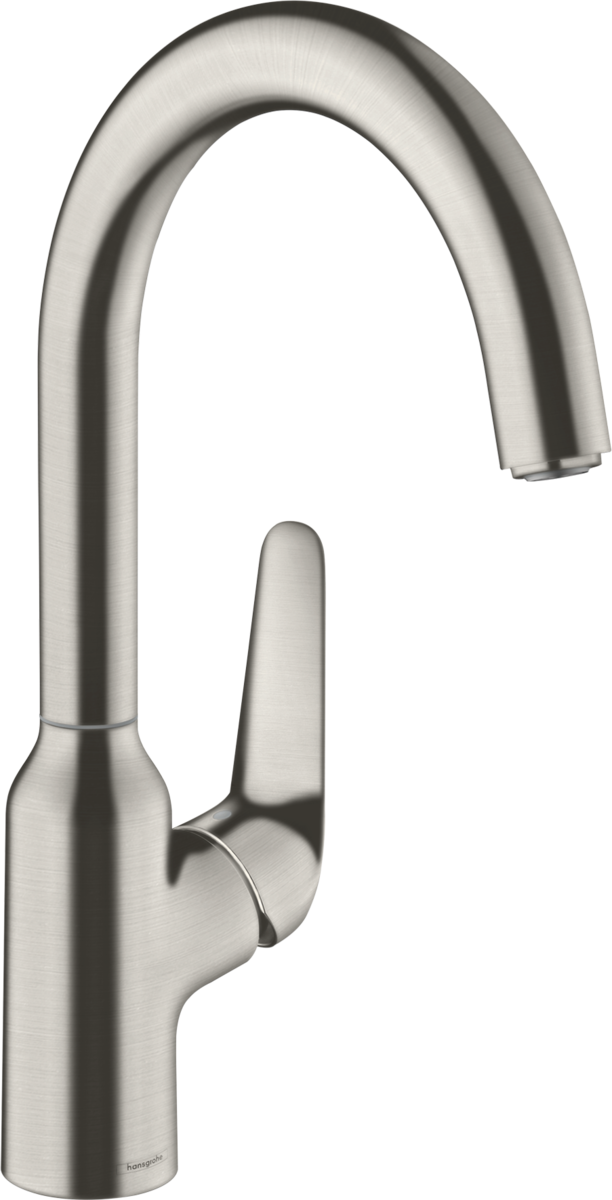 Hansgrohe Focus M42 Single Lever Kitchen Mixer 220 Single Spray Mode - Stainless Steel - 71802800