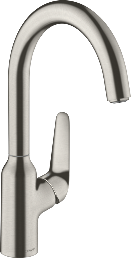 Hansgrohe Focus M42 Single Lever Kitchen Mixer 220 Single Spray Mode - Stainless Steel - 71802800