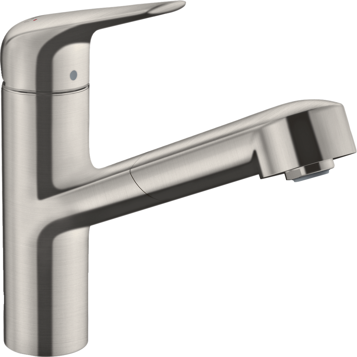 Hansgrohe Focus M42 Single Lever Kitchen Mixer 150 With Pull-out Spout Single Spray Mode - Stainless Steel - 71814800