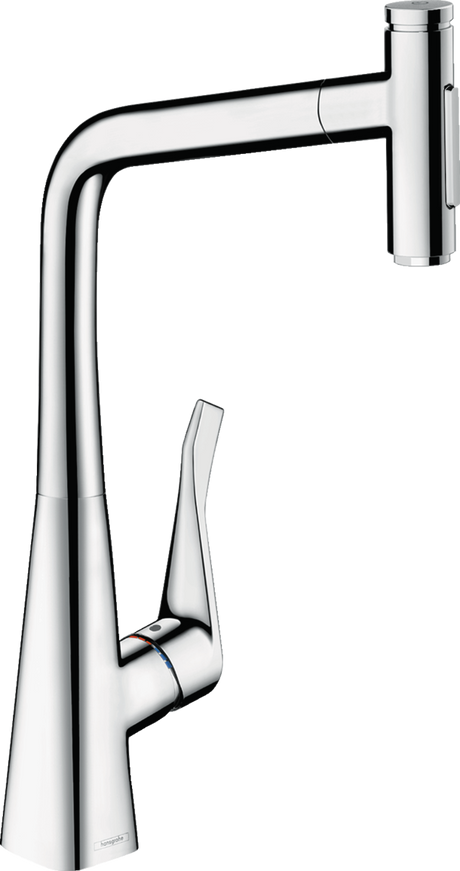 Hansgrohe Metris Select M71 Single Lever Kitchen Mixer With Pull-out Spray - Chrome - 73820000