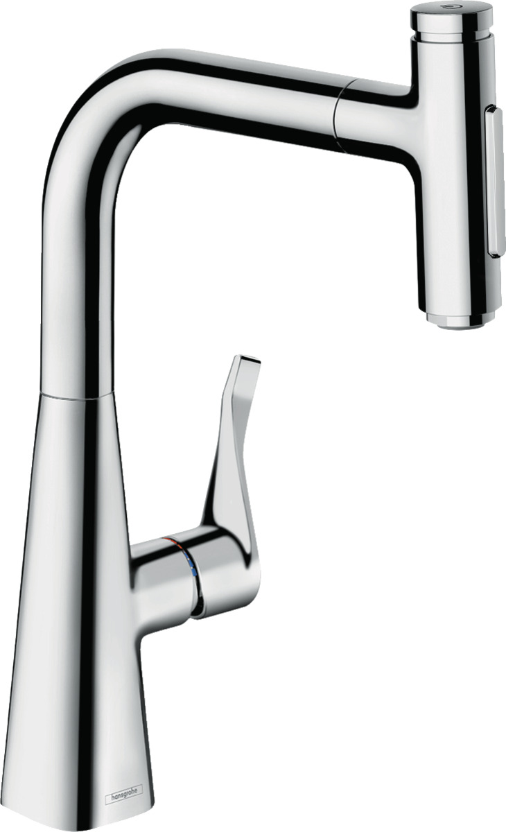 Hansgrohe Metris Select M71 Single Lever Kitchen Mixer With Pull-out Spray - Chrome - 73822000