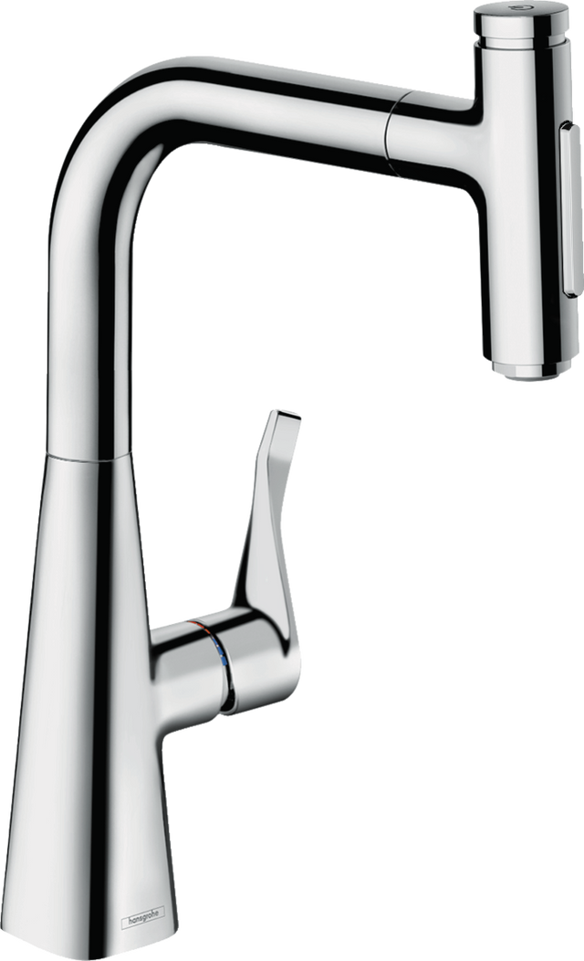Hansgrohe Metris Select M71 Single Lever Kitchen Mixer With Pull-out Spray - Chrome - 73822000