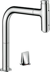 Hansgrohe Metris Select M71 2-hole Single Lever Kitchen Mixer 200 With Pull-out Spray And Sbox 2 Spray Modes - Chrome - 73818000
