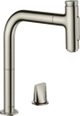 Hansgrohe Metris Select M71 2-hole Single Lever Kitchen Mixer 200 With Pull-out Spray And Sbox 2 Spray Modes - Stainless Steel - 73818800