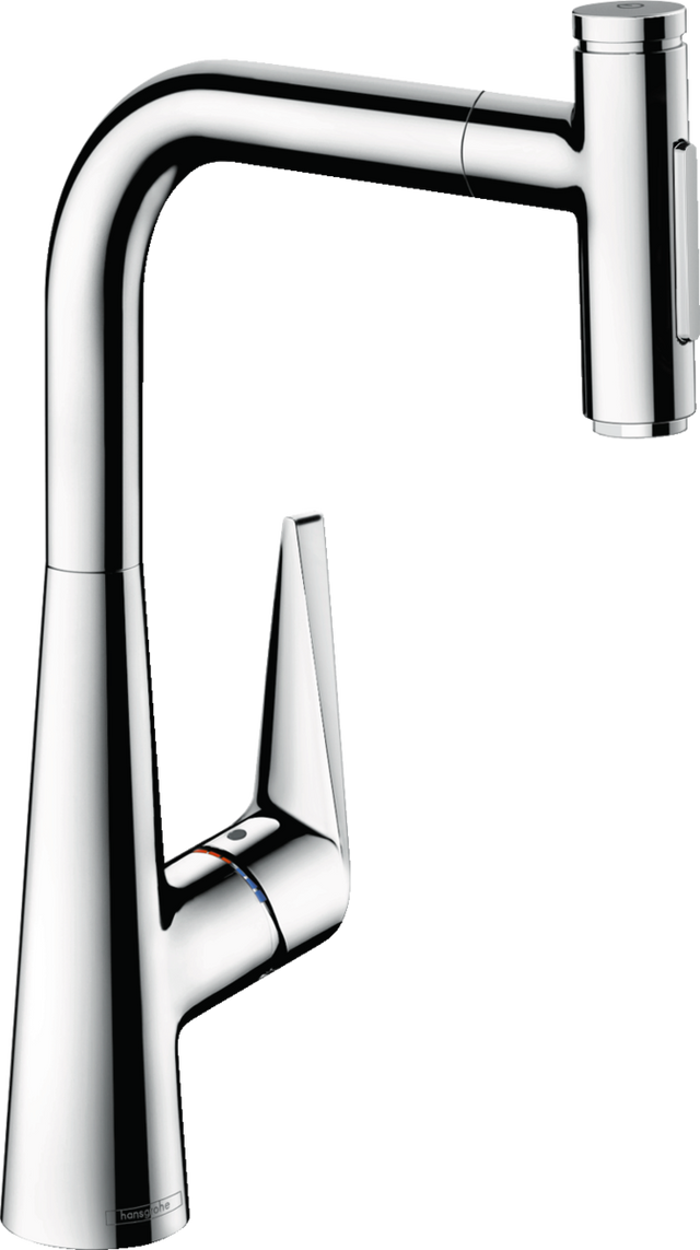 Hansgrohe Talis Select M51 Single Lever Kitchen Mixer 300 With Pull-out Spray And Sbox 2 Spray Modes - Chrome - 73867000
