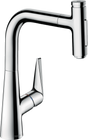 Hansgrohe Talis Select M51 Single Lever Kitchen Mixer 220 With Pull-out Spray And Sbox 2 Spray Modes - Chrome - 73868000