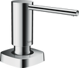 Hansgrohe A71 Soap Dispenser chrome finish sleek modern metal bathroom accessory