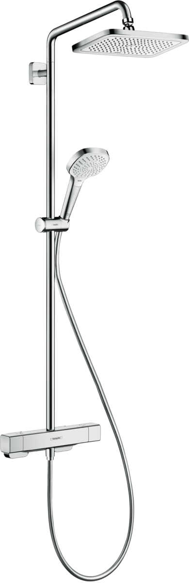 Hansgrohe Croma E Showerpipe 280 1jet With Thermostat - Chrome - 27630000