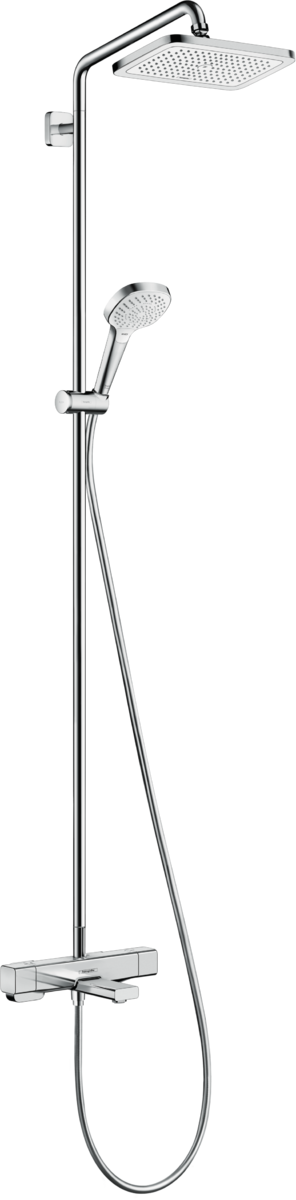 Hansgrohe Croma E Showerpipe 280 1jet With Bath Thermostat - Chrome - 27687000