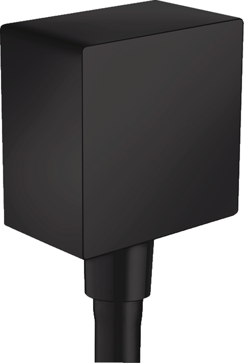 Hansgrohe FixFit Wall Outlet Square With Non-Return Valve - Matt Black