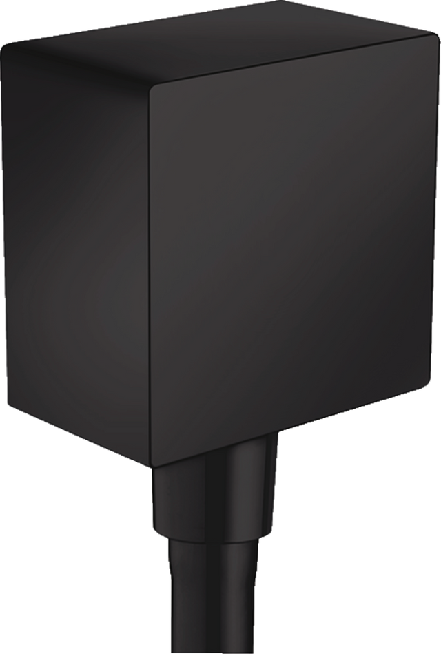 Hansgrohe FixFit Wall Outlet Square With Non-Return Valve - Matt Black