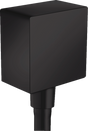 Hansgrohe FixFit Wall Outlet Square With Non-Return Valve - Matt Black
