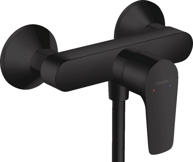 Hansgrohe Talis E Single Lever Manual Shower Mixer For Exposed Installation - Matt Black - 71760670