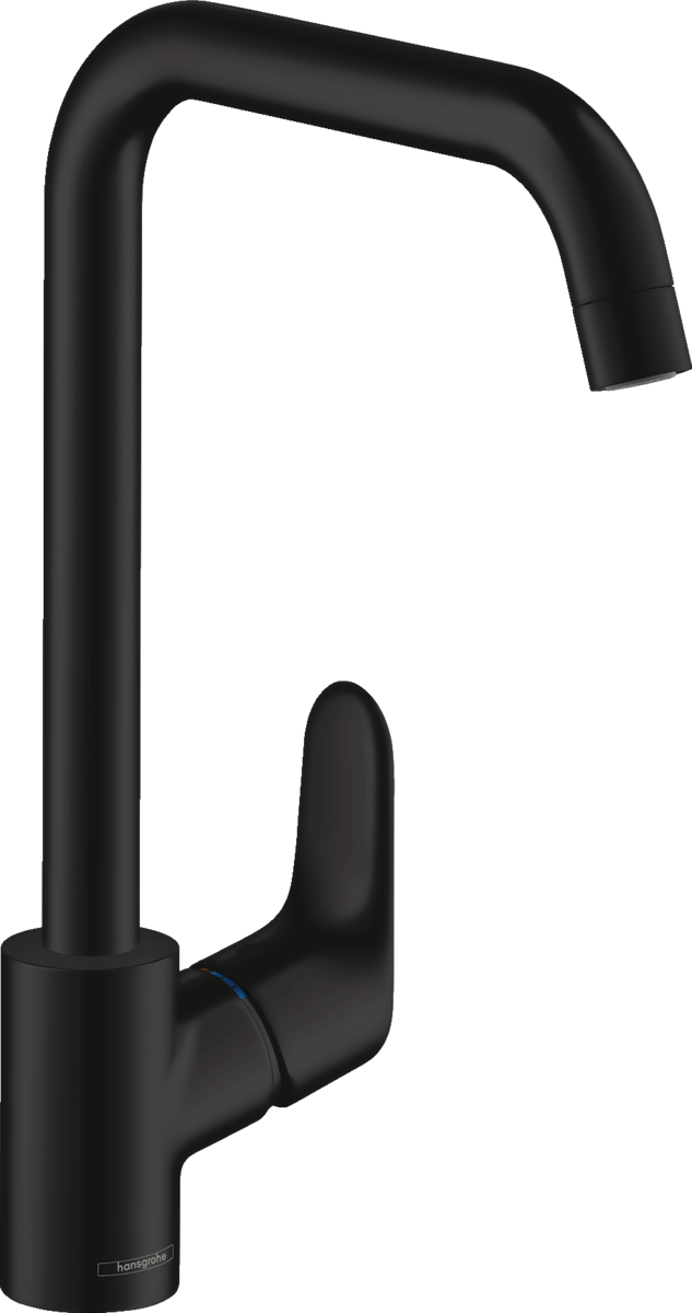 Hansgrohe Focus M41 Single Lever Kitchen Mixer 260 Single Spray Mode - Matt Black - 31820670