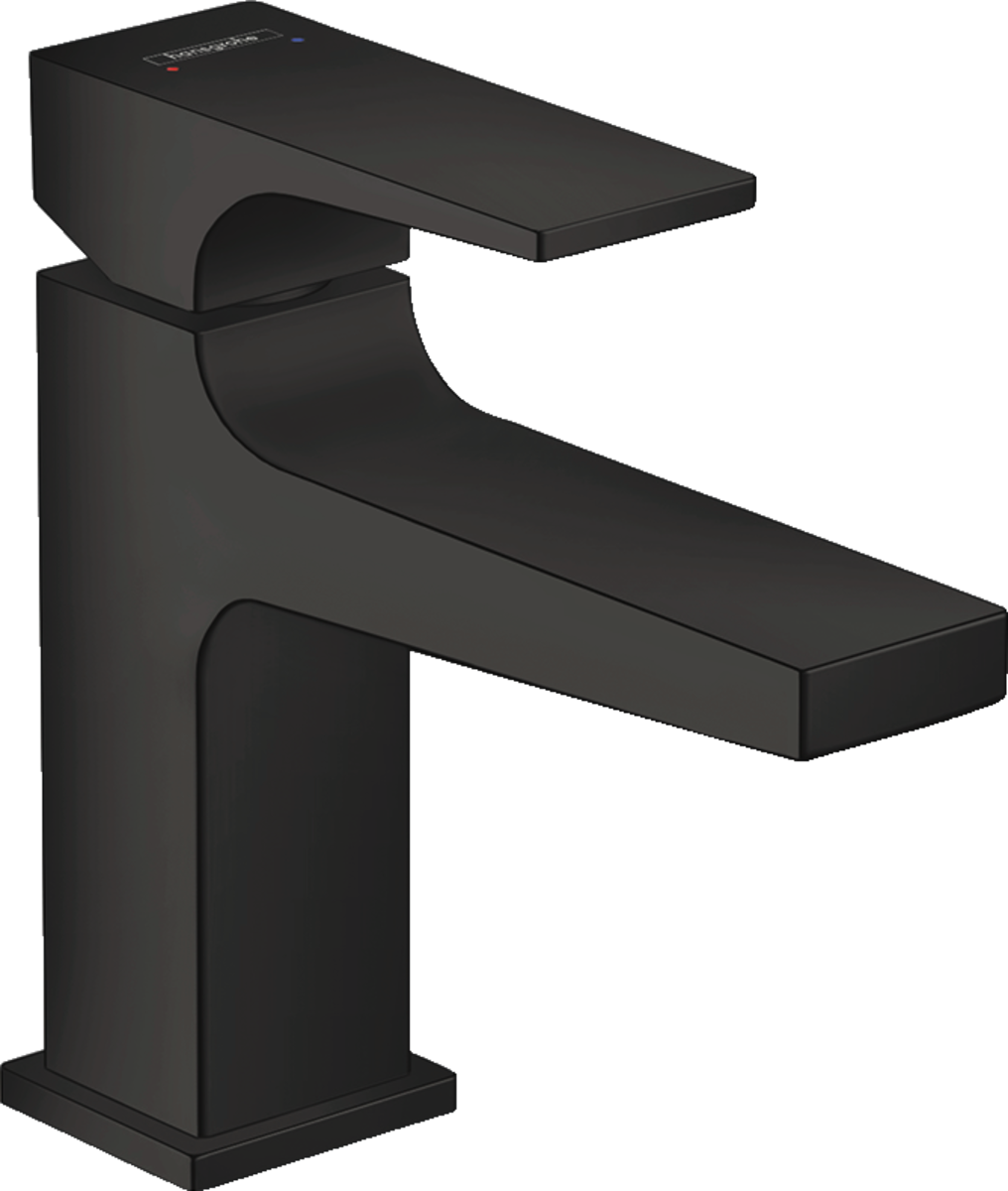 Hansgrohe Metropol Single Lever Basin Mixer 100 with Lever Handle For Cloakroom Basins with Push-open Waste - Matt Black - 32500670