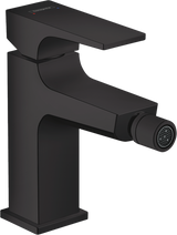 Hansgrohe Metropol Single Lever Bidet Mixer wWith Lever Handle and Push-open Waste - Matt Black - 32520670