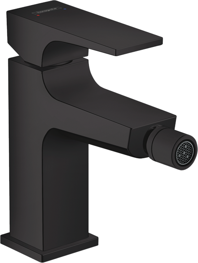 Hansgrohe Metropol Single Lever Bidet Mixer wWith Lever Handle and Push-open Waste - Matt Black - 32520670