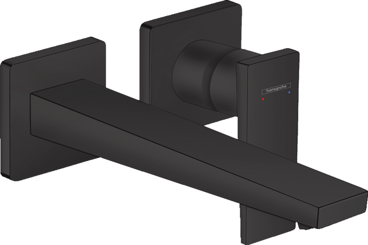 Hansgrohe Metropol Single Lever Basin Mixer with Lever Handle For Concealed Installation with Spout 225mm - Matt Black - 32526670