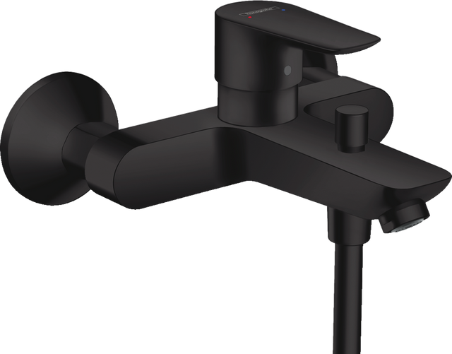 Hansgrohe Talis E Single Lever Manual Bath Mixer For Exposed Installation - Matt Black - 71740670